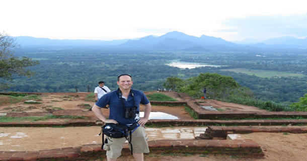 Traveler in Hill Country, Sri Lanka