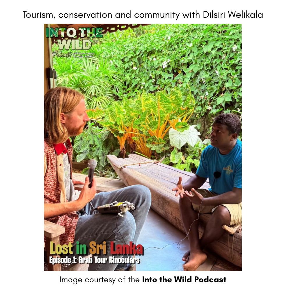Ryan Dalton interviewing Dilsiri Welikala in Kalpitiya about tourism, mangrove conservation and local communities